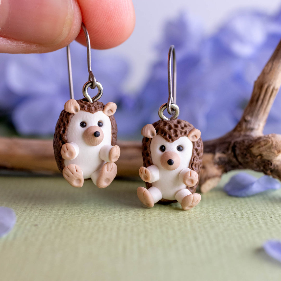 Hedgehog Dangle Earrings